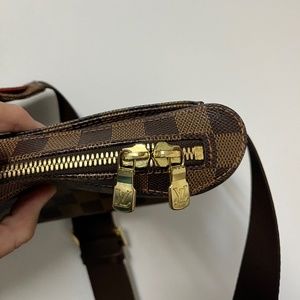 Authentic Damier Ebene Geronimos belt bag